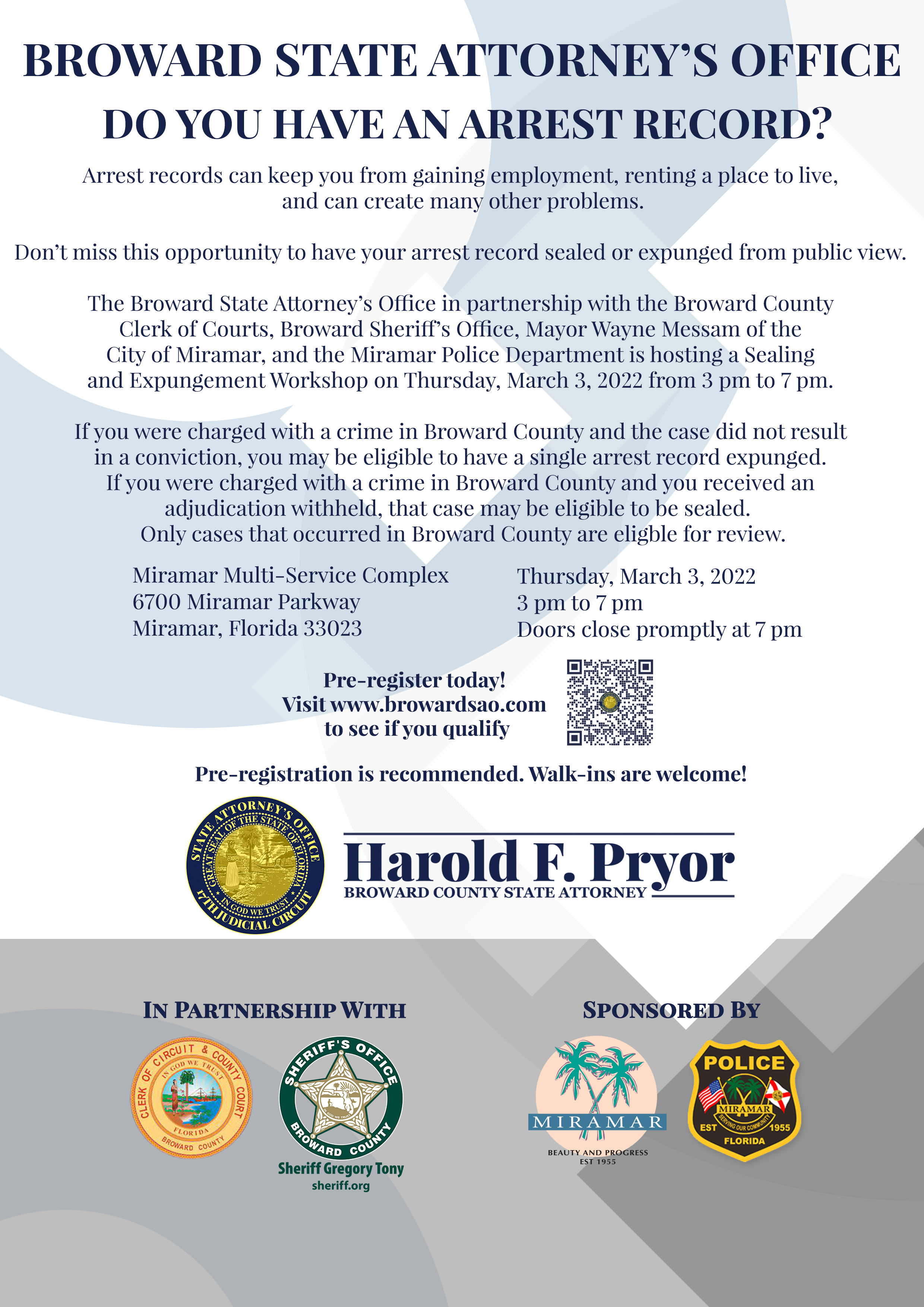 Miramar Sealing and Expungement Flyer